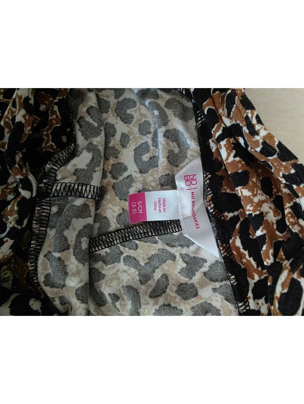 No Boundaries Leopard Print Flare Pants Juniors Size 3-5